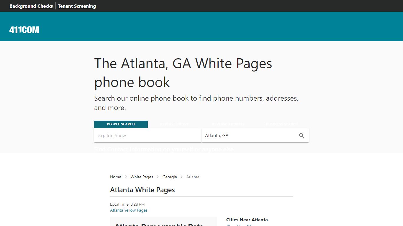 Atlanta White Pages - Phone Books in Georgia (GA) | 411